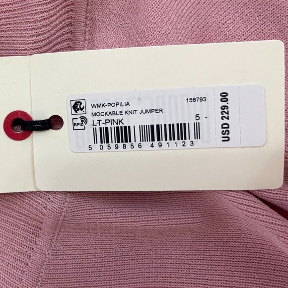 NWT Ted Baker Women's Popilia Mock Neck Knit Pink/White Sweater,TB 5, Disclaimer - Picture 7 of 13